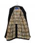 中古・古着 BURBERRY BLUE LABEL (バーバリー ブルー レーベル) 裏ノバチェックアンゴラ混チェスターコート ブラック サイズ:38：14000円