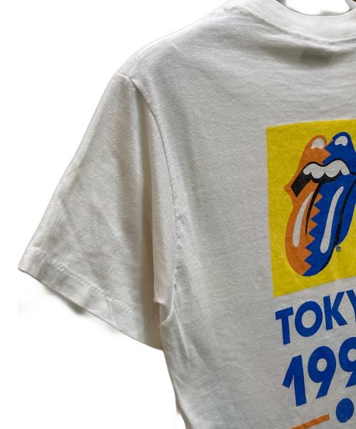 ROLLING STONES（ローリングストーンズ）ROLLING STONES (ローリングストーンズ) 80's ヴィンテージロゴプリントTシャツ ホワイト サイズ:Mの古着・服飾アイテム