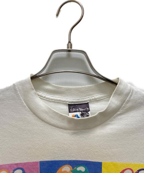 ROLLING STONES（ローリングストーンズ）ROLLING STONES (ローリングストーンズ) 80's ヴィンテージロゴプリントTシャツ ホワイト サイズ:Mの古着・服飾アイテム