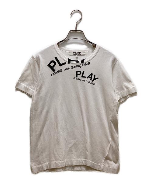PLAY COMME des GARCONS（プレイコムデギャルソン）PLAY COMME des GARCONS (プレイコムデギャルソン) 転写プリント S/S TEE ホワイト サイズ:Mの古着・服飾アイテム