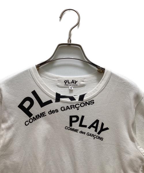 PLAY COMME des GARCONS（プレイコムデギャルソン）PLAY COMME des GARCONS (プレイコムデギャルソン) 転写プリント S/S TEE ホワイト サイズ:Mの古着・服飾アイテム