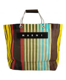 MARNI（マルニ）の古着「カフェ ストライプ トートバック」｜マルチカラー