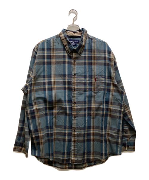 RALPH LAUREN（ラルフローレン）RALPH LAUREN (ラルフローレン) チェックシャツ ブルー サイズ:Ⅼの古着・服飾アイテム