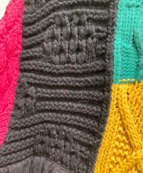 SUPREME（シュプリーム）SUPREME (シュプリーム) パッチワーク ケーブルニット カーディガン マルチカラー サイズ:Lの古着・服飾アイテム