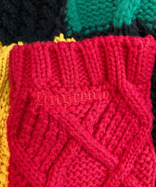 SUPREME（シュプリーム）SUPREME (シュプリーム) パッチワーク ケーブルニット カーディガン マルチカラー サイズ:Lの古着・服飾アイテム