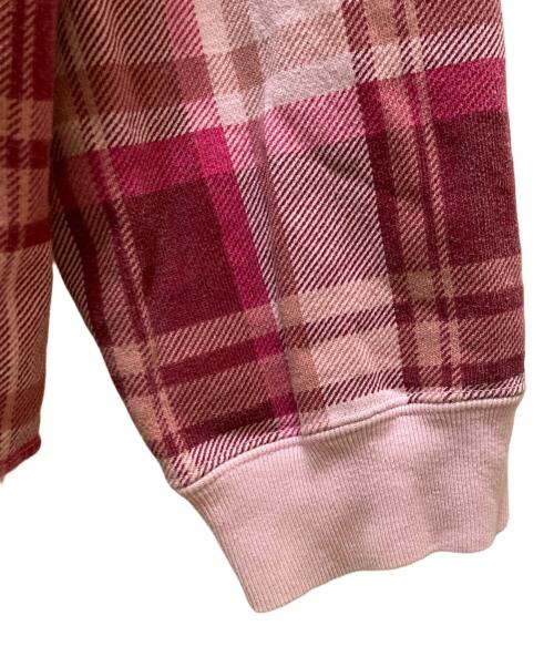 A BATHING APE（アベイシングエイプ）A BATHING APE (アベイシングエイプ) ダブルジップチェックパーカー ピンク サイズ:XLの古着・服飾アイテム