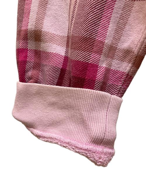 A BATHING APE（アベイシングエイプ）A BATHING APE (アベイシングエイプ) ダブルジップチェックパーカー ピンク サイズ:XLの古着・服飾アイテム