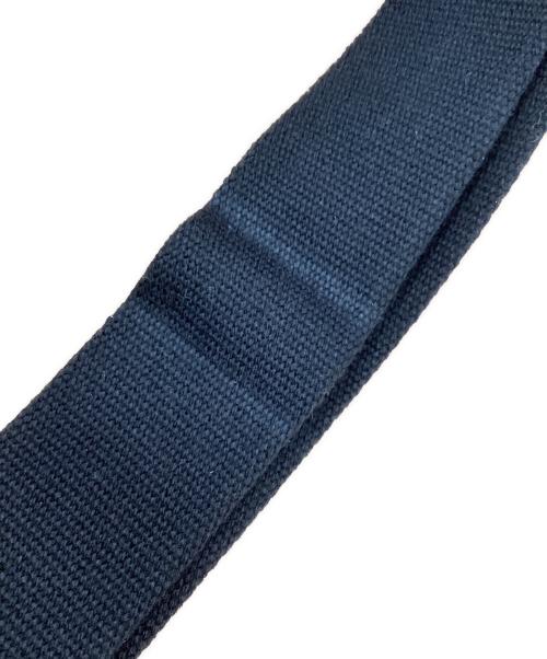 aniary（アニアリ）aniary (アニアリ) 裏地カモフラ レザーウエストバッグ ブラック×ネイビーの古着・服飾アイテム