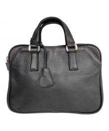 aniary（アニアリ）の古着「裏地カモフラ Bレザーブリーフケース」｜ネイビー