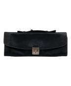 E.MARINELLAマリネッラ）の古着「ソットブラッチョ レザーブリーフケース」｜ネイビー