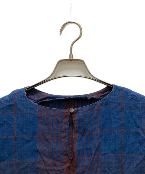 ICHI Antiquites（イチアンティークス）ICHI Antiquites (イチアンティークス) リネンワンピース ネイビー サイズ:Freeの古着・服飾アイテム