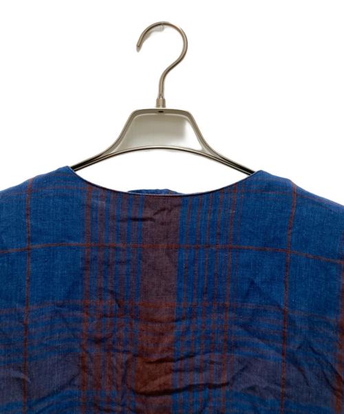 ICHI Antiquites（イチアンティークス）ICHI Antiquites (イチアンティークス) リネンワンピース ネイビー サイズ:Freeの古着・服飾アイテム