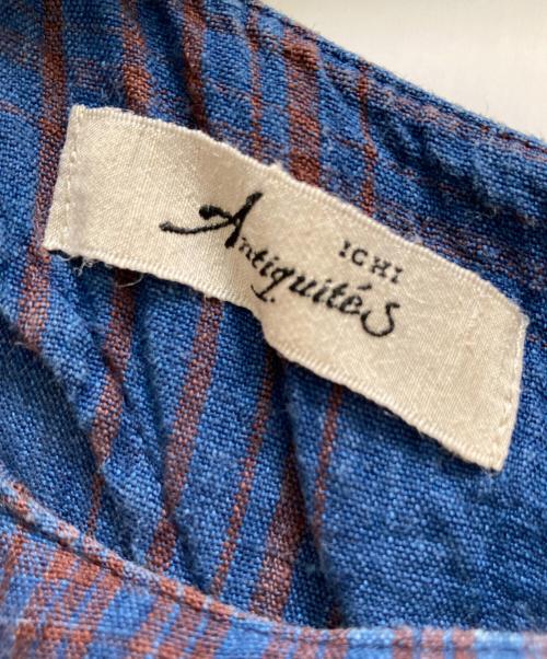 ICHI Antiquites（イチアンティークス）ICHI Antiquites (イチアンティークス) リネンワンピース ネイビー サイズ:Freeの古着・服飾アイテム