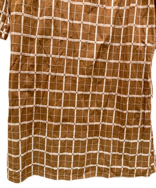 ICHI Antiquites（イチアンティークス）ICHI Antiquites (イチアンティークス) チェックシャツワンピース ブラウン サイズ:Freeの古着・服飾アイテム