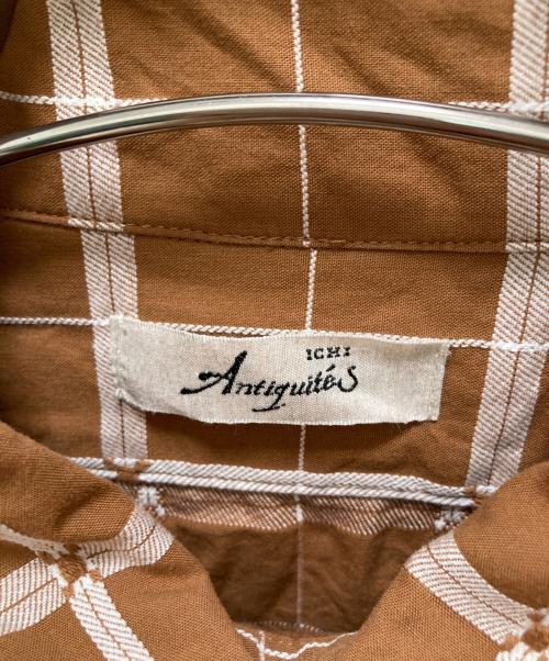 ICHI Antiquites（イチアンティークス）ICHI Antiquites (イチアンティークス) チェックシャツワンピース ブラウン サイズ:Freeの古着・服飾アイテム