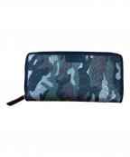 COACHコーチ）の古着「ヘリテージ シグネチャー アコーディオン ジップアラウンド 長財布」｜グリーン