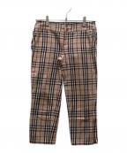 BURBERRY BLUE LABELバーバリー ブルー レーベル）の古着「ノバチェッククロップドパンツ」｜ベージュ