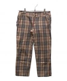 BURBERRY BLUE LABEL（バーバリー ブルー レーベル）の古着「ノバチェッククロップドパンツ」｜ベージュ