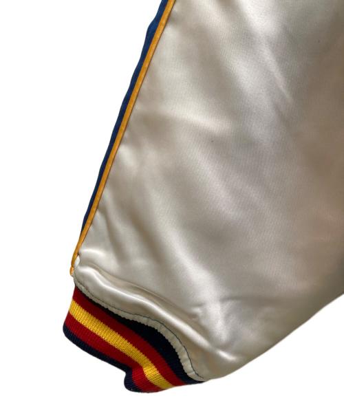 爆裂爛漫娘（バクレツランマンムスメ）爆裂爛漫娘 (バクレツランマンムスメ) ベトジャン風 キルティング リバーシブル スカジャン ピンク×ブルー サイズ:４２の古着・服飾アイテム