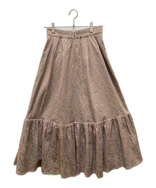 HER LIP TO（ハーリップトゥ）Her lip to (ハーリップトゥ) 総柄ロングスカート ベージュ サイズ:Mの古着・服飾アイテム