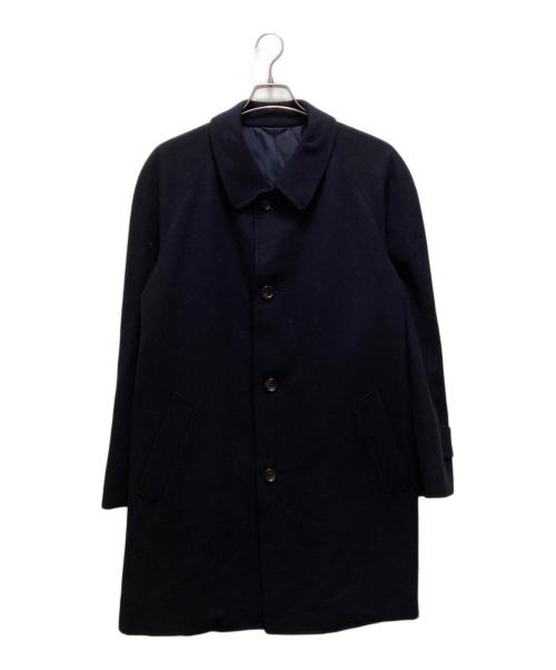 Aquascutum（アクアスキュータム）Aquascutum (アクアスキュータム) ヴィンテージカシミヤブレンドステンカラーコート ネイビー サイズ:SIZE　LLの古着・服飾アイテム