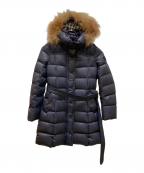 BLUE LABEL BURBERRYバーバリー ブルー レーベル）の古着「タヌキファーダウンコート」｜ネイビー