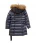 BLUE LABEL BURBERRY (バーバリー ブルー レーベル) タヌキファーダウンコート ネイビー サイズ:38：12000円