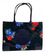 TORY BURCHトリーバーチ）の古着「エラ フラワー プリント トート」｜ブラック