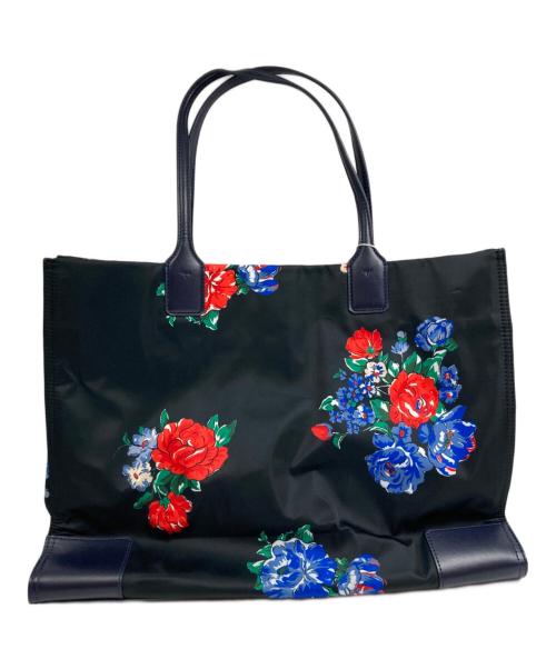 TORY BURCH（トリーバーチ）TORY BURCH (トリーバーチ) エラ フラワー プリント トート ブラック 未使用品の古着・服飾アイテム