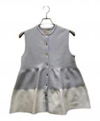 UNITED ARROWSユナイテッドアローズ）の古着「バイカラー ティアード ベスト」｜グレー×ホワイト