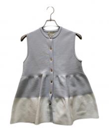 UNITED ARROWS（ユナイテッドアローズ）の古着「バイカラー ティアード ベスト」｜グレー×ホワイト