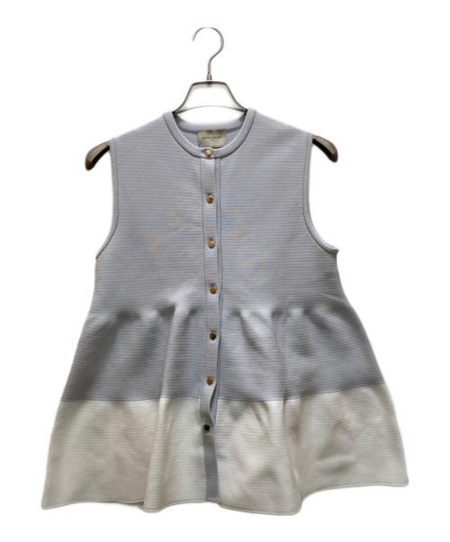 UNITED ARROWS（ユナイテッドアローズ）UNITED ARROWS (ユナイテッドアローズ) バイカラー ティアード ベスト グレー×ホワイト サイズ:不明の古着・服飾アイテム