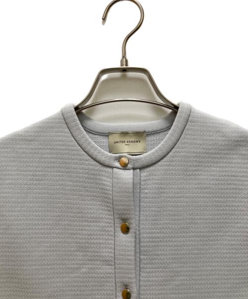 UNITED ARROWS（ユナイテッドアローズ）UNITED ARROWS (ユナイテッドアローズ) バイカラー ティアード ベスト グレー×ホワイト サイズ:不明の古着・服飾アイテム