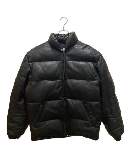 Schott（ショット）Schott (ショット) レザーダウンジャケット ブラック サイズ:40の古着・服飾アイテム