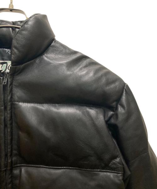 Schott（ショット）Schott (ショット) レザーダウンジャケット ブラック サイズ:40の古着・服飾アイテム