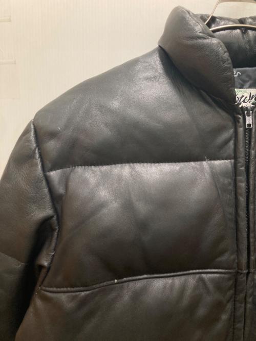 Schott（ショット）Schott (ショット) レザーダウンジャケット ブラック サイズ:40の古着・服飾アイテム