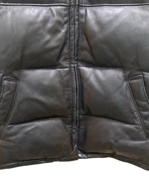 Schott（ショット）Schott (ショット) レザーダウンジャケット ブラック サイズ:40の古着・服飾アイテム