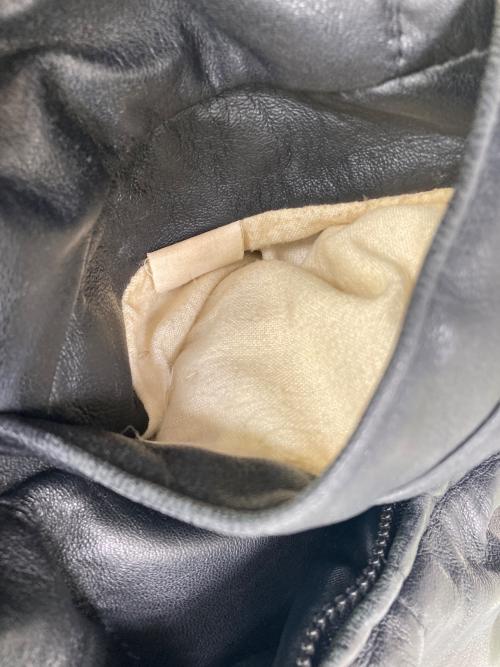 Schott（ショット）Schott (ショット) レザーダウンジャケット ブラック サイズ:40の古着・服飾アイテム