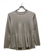 icBアイシービー）の古着「シンセティックヤーン ペプラムニット」｜ベージュ