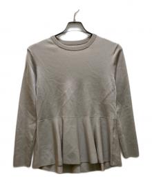 icB（アイシービー）の古着「シンセティックヤーン ペプラムニット」｜ベージュ