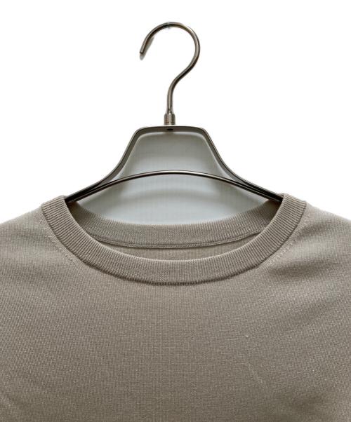 icB（アイシービー）icB (アイシービー) シンセティックヤーン ペプラムニット ベージュ サイズ:Sの古着・服飾アイテム