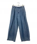 SLOBE IENAスローブ イエナ）の古着「LEDENIM TUCK TROUSERデニム」｜インディゴ