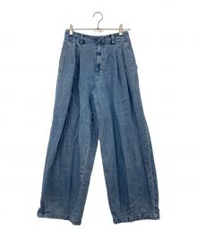 SLOBE IENA（スローブ イエナ）の古着「LEDENIM TUCK TROUSERデニム」｜インディゴ