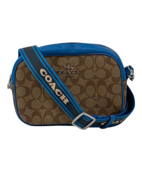 COACH（コーチ）COACH (コーチ) ジェイミー カメラ バッグ・シグネチャー キャンバ ブラウン×ブルーの古着・服飾アイテム