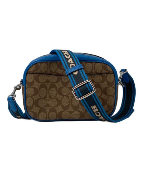 COACH（コーチ）COACH (コーチ) ジェイミー カメラ バッグ・シグネチャー キャンバ ブラウン×ブルーの古着・服飾アイテム