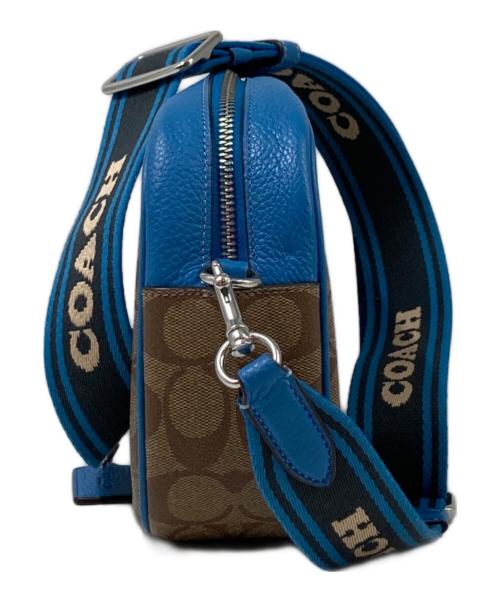 COACH（コーチ）COACH (コーチ) ジェイミー カメラ バッグ・シグネチャー キャンバ ブラウン×ブルーの古着・服飾アイテム