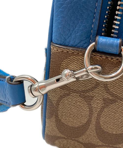COACH（コーチ）COACH (コーチ) ジェイミー カメラ バッグ・シグネチャー キャンバ ブラウン×ブルーの古着・服飾アイテム