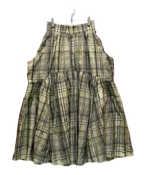 Lily Brown（リリーブラウン）Lily Brown (リリーブラウン) バリエーションボリュームスカート イエロー サイズ:Freeの古着・服飾アイテム