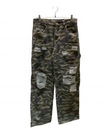 BIRTHDAY BASH（バースデーバッシュ）の古着「カモ柄ペインターパンツ」｜グリーン