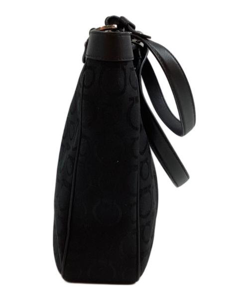 Salvatore Ferragamo（サルヴァトーレ フェラガモ）Salvatore Ferragamo (サルヴァトーレ フェラガモ) ガンチーニ キャンバス トートバッグ ブラックの古着・服飾アイテム